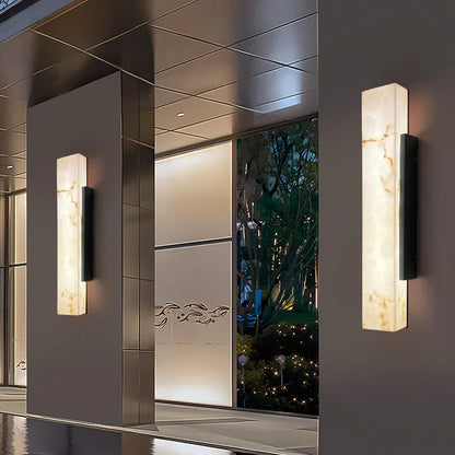 MARBLE – Moderne Outdoor-Wandleuchte aus edlem Marmor