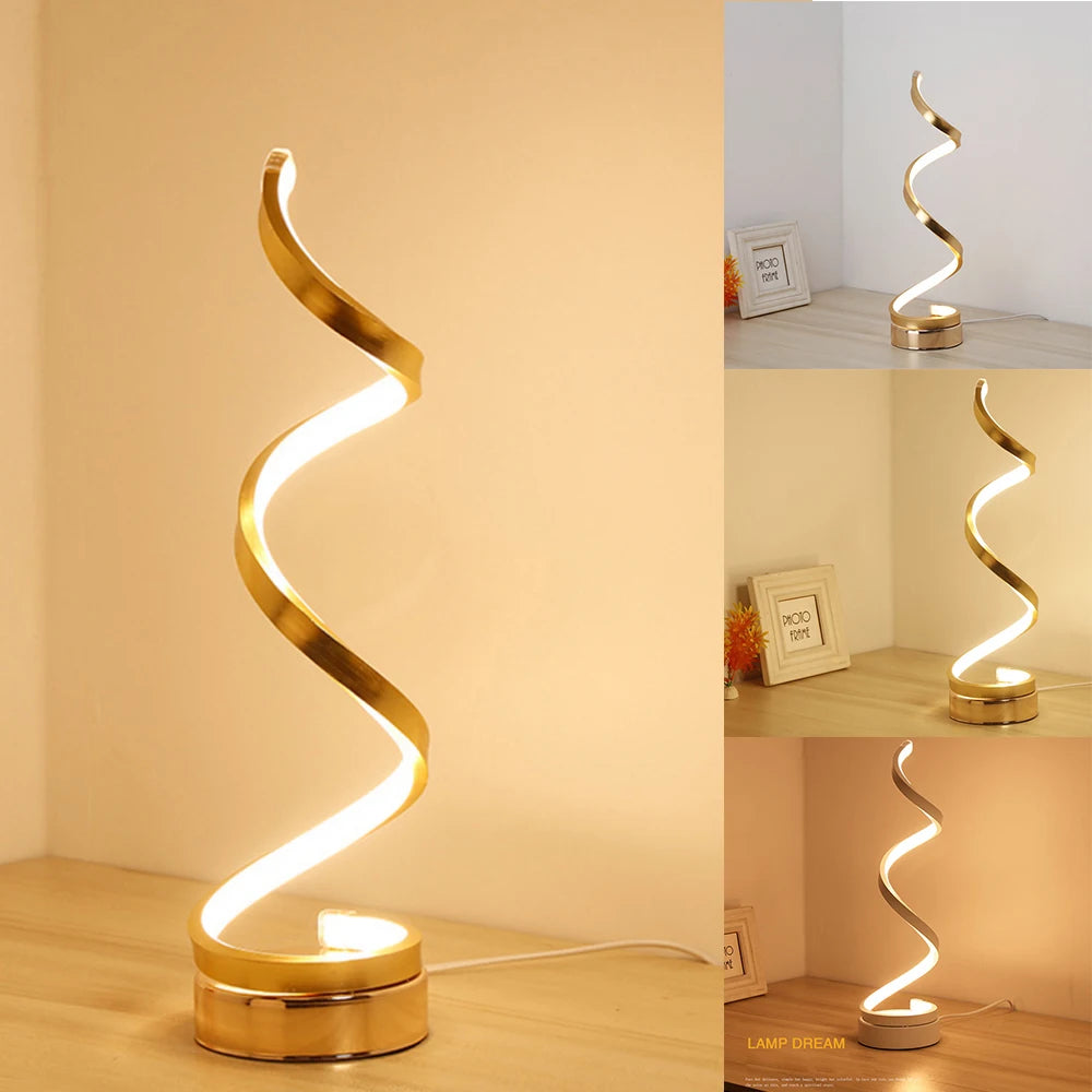 TWIST – Moderne LED-Tischleuchte im geschwungenen Spiral-Design