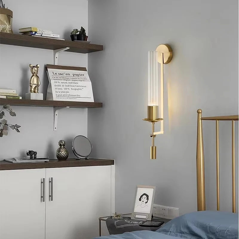 ADELIER – Luxus Wandleuchte aus Messing & Glasröhren