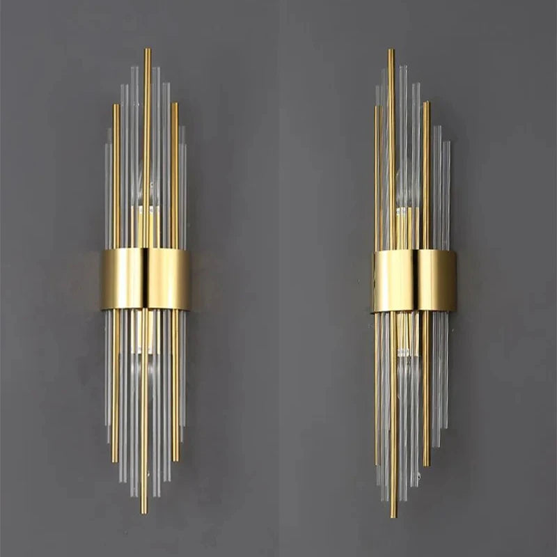 VALERIA – Luxus Kristall-Wandleuchte mit goldenem Sockel & Up-Down-Effekt