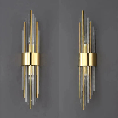 VALERIA – Luxus Kristall-Wandleuchte mit goldenem Sockel & Up-Down-Effekt