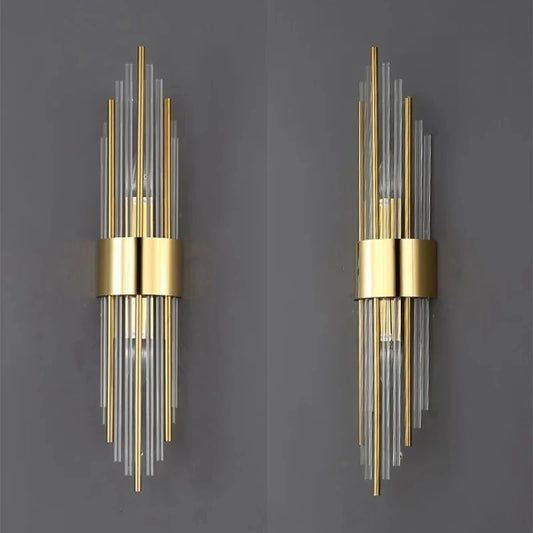 VALERIA – Luxus Kristall-Wandleuchte mit goldenem Sockel & Up-Down-Effekt