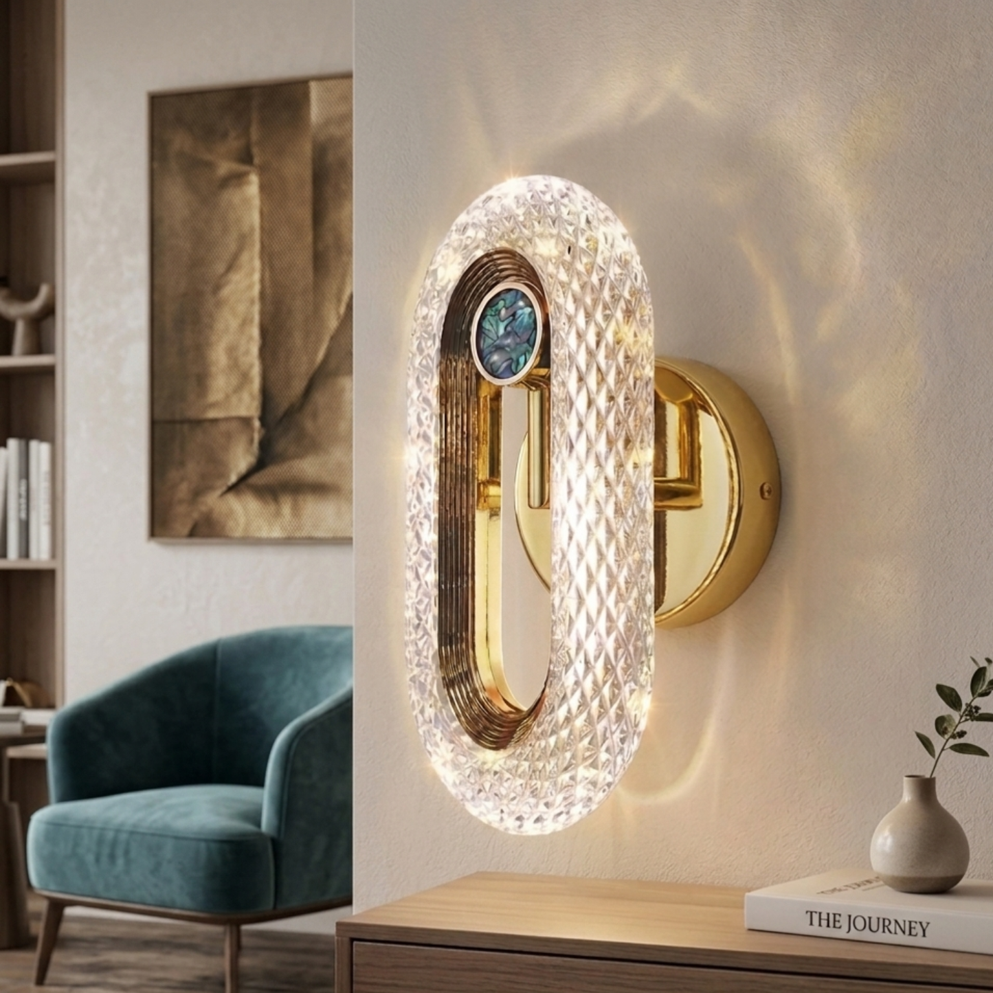 NORDIC ELEGANCE – Moderne Designer-Wandleuchte mit Acryl-Effektglas