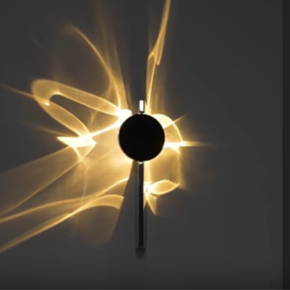 LED Wellen-Wandleuchte – Drehbar & Design-orientiert – Warmweiß, Metall