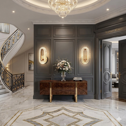 NORDIC ELEGANCE – Moderne Designer-Wandleuchte mit Acryl-Effektglas