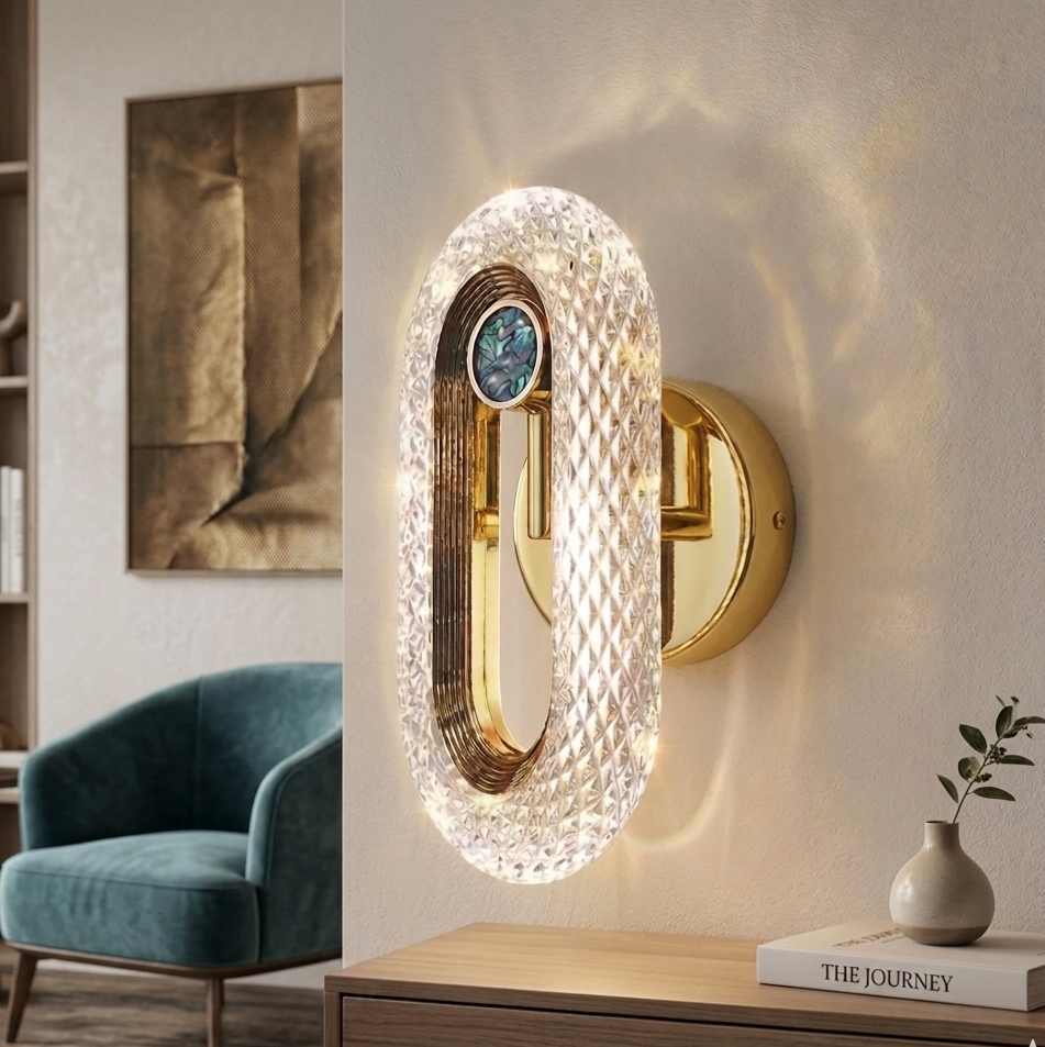 NORDIC ELEGANCE – Moderne Designer-Wandleuchte mit Acryl-Effektglas
