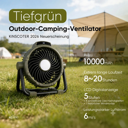 Premium 20.000mAh Zelt-Ventilator – Wiederaufladbar mit Fernbedienung