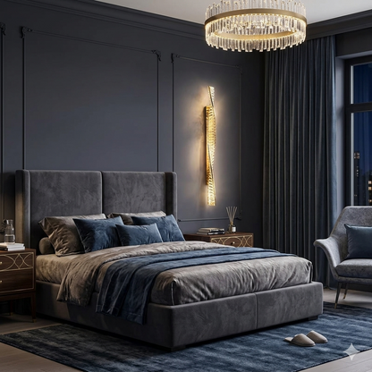 AURELIA – Luxus Kristall-Wandleuchte Gold (H100cm)