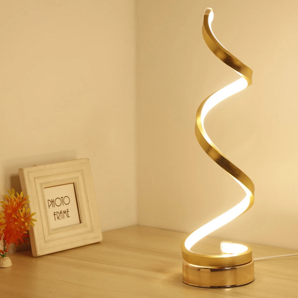 TWIST – Moderne LED-Tischleuchte im geschwungenen Spiral-Design